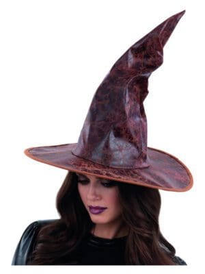 Distressed Mock Leather Wizard Hat