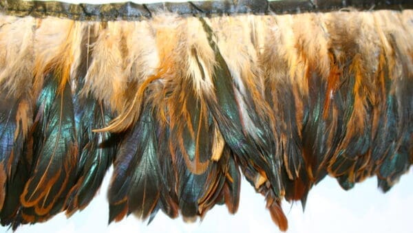 half bronze coque Feather Fringe 4-6inch drop