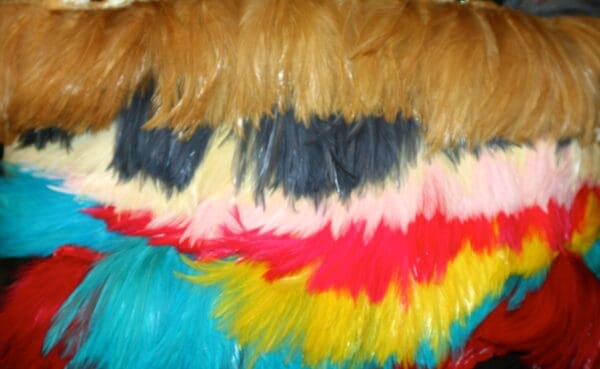 Dyed Hackle Feather Fringe