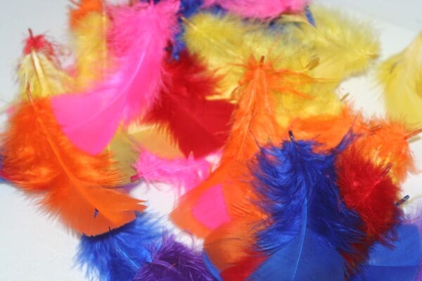 mixed marabou feathers