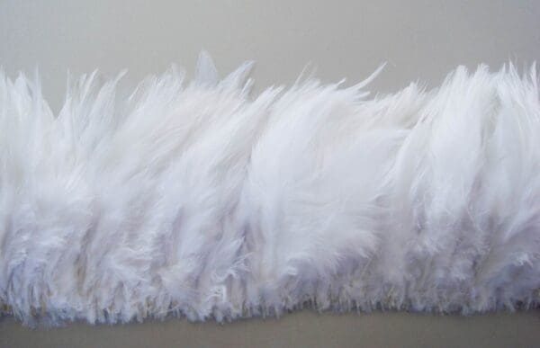 White Saddle Feather Fringe